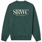 END. x Sporty & Rich SRMC Crew Sweat in Forest/Cream
