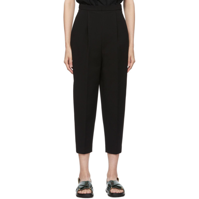 Enfold Black Double Cloth Trousers Enfold