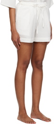 Deiji Studios White 'The Double Loop' Pyjama Set