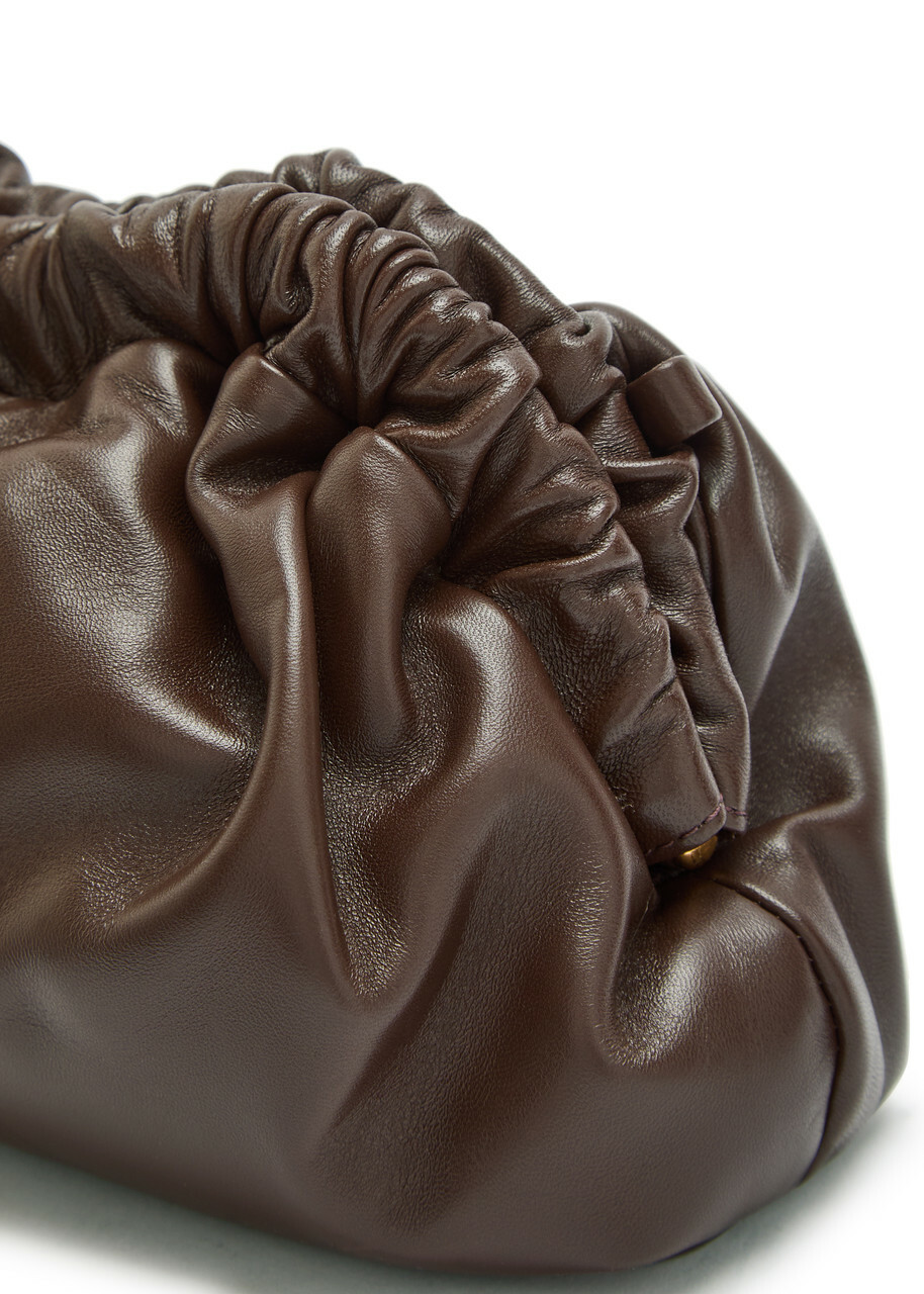 Mansur Gavriel Cloud Mini Leather Clutch - Chocolate - One Size