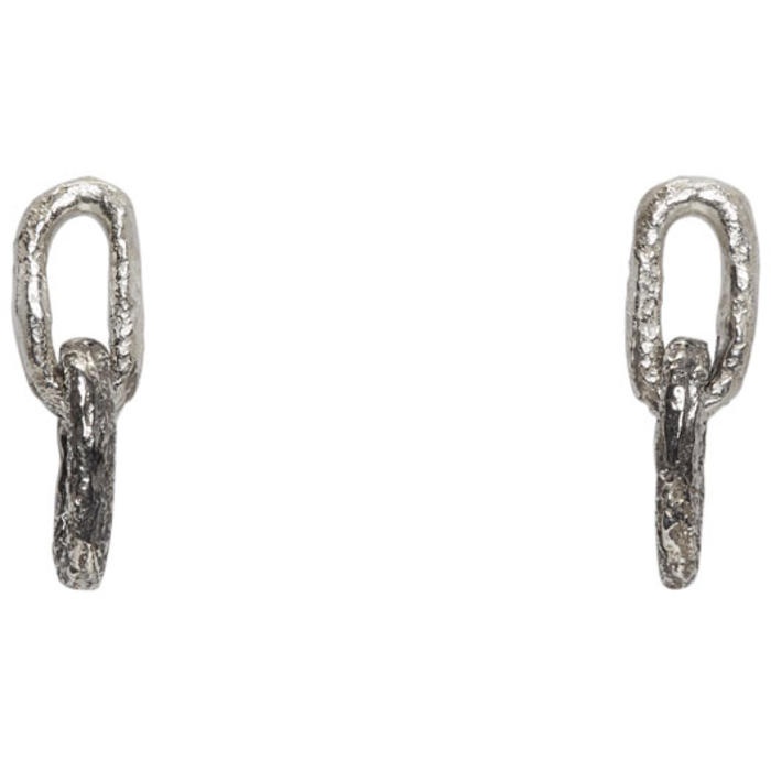 Photo: Pearls Before Swine Silver Two-Tone Double Link Earrings