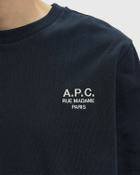 A.P.C. JERSEY BIOLOGIQUE Blue Mens Shortsleefe