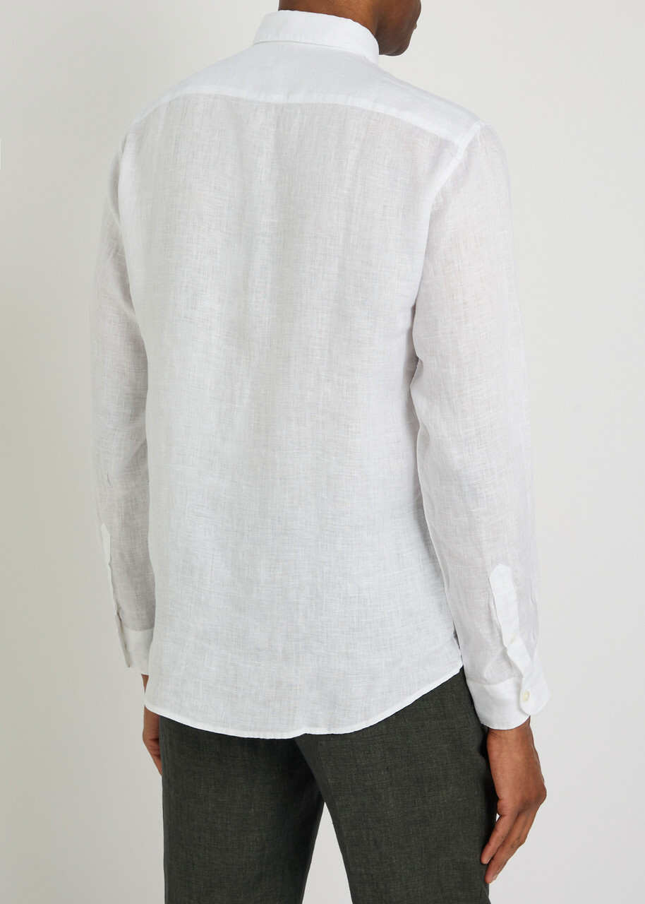 Sunspel Linen Shirt White