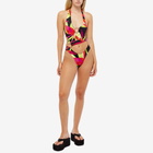 Louisa Ballou Women's Sex Wax Swimsuit in Electric Pink Flower