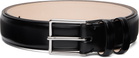 Paul Smith Black Leather Double Keeper Classic Suit Belt