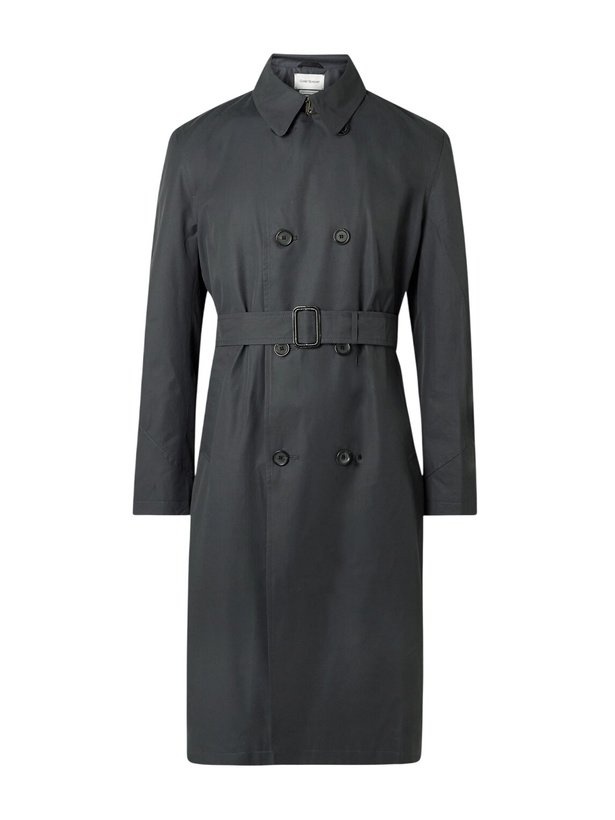 Photo: Oliver Spencer - Albers Belted Woven Trench Coat - Gray