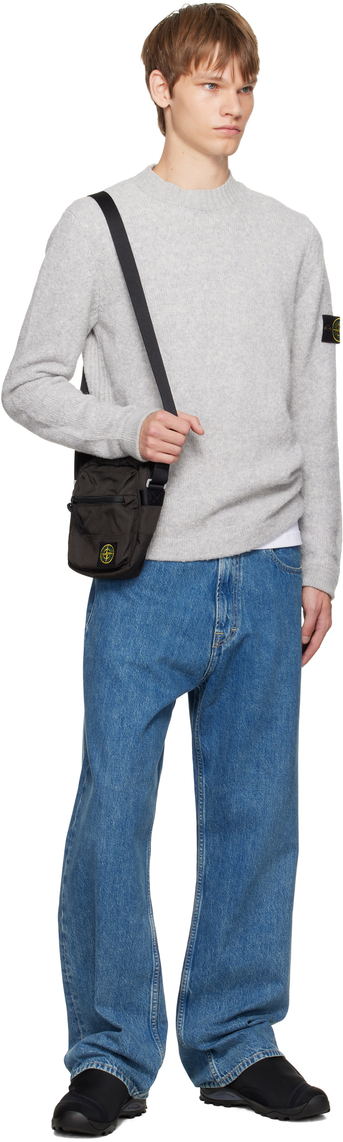 Stone Island Gray 9200011 Resin Treated CORDURA® 1500 Pouch