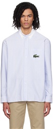 Lacoste Blue & White Maxi Croc Shirt