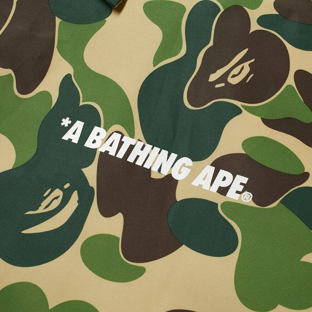 A Bathing Ape Men's ABC Camo Relaxed Coach Jacket in Green A A Bathing Ape Men's ABC Camo Relaxed Coach Jacket in Green A