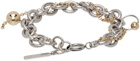 Justine Clenquet SSENSE Exclusive Silver & Gold Lewis Bracelet