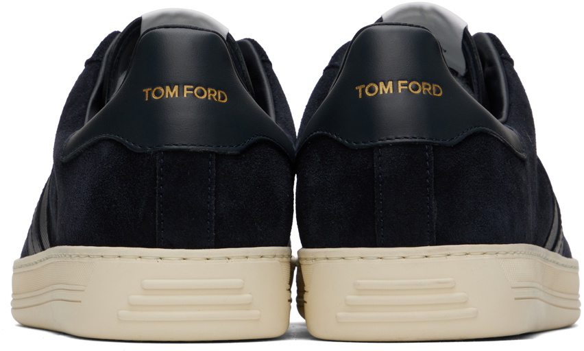 Tom Ford Navy Suede And Leather Radcliffe Sneakers Tom Ford 8826