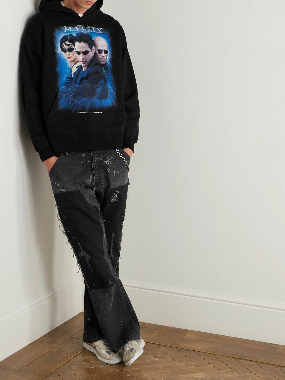SAINT MXXXXXX - The Matrix Cotton-Jersey Hoodie - Black