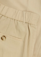 Raith Helio Pleated Straight-leg Woven Trousers Beige