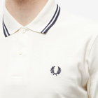 Fred Perry Authentic Men's Twin Tipped Polo Shirt - Made in England in Ecru/Navy/Navy