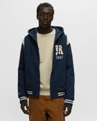Polo Ralph Lauren Baseblhoodm1 L/S Hooded Baseball Jacket Blue - Mens - College Jackets/Hoodies/Zippers