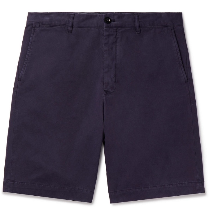 Photo: Mr P. - Garment-Dyed Cotton-Twill Bermuda Shorts - Blue