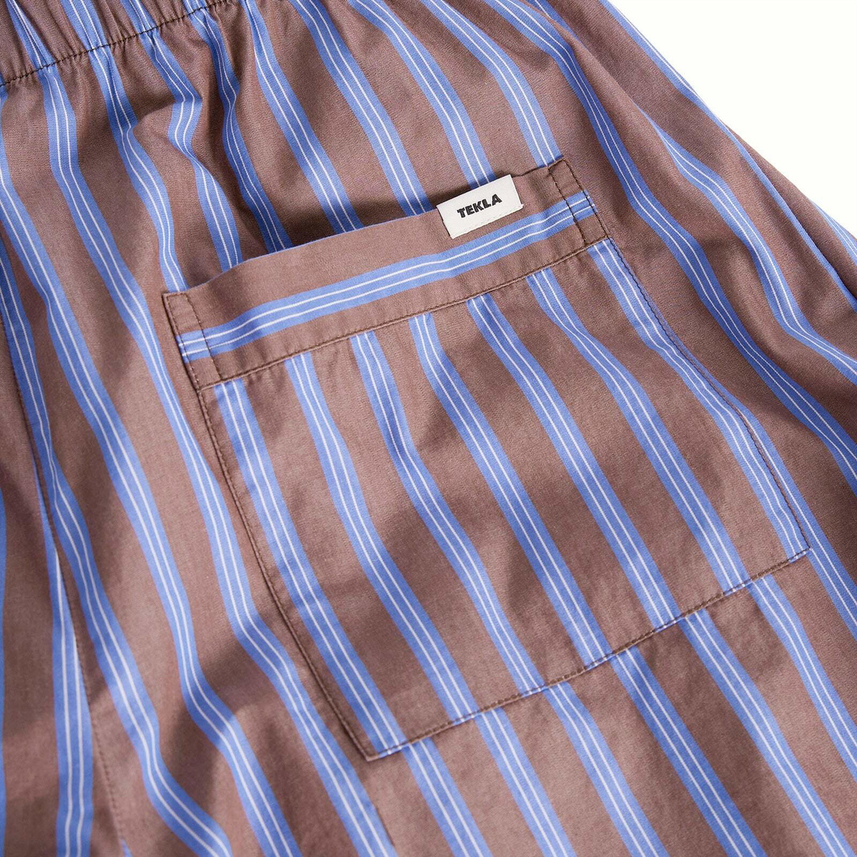 Tekla Fabrics Sleep Pant in Chestnut Stripes