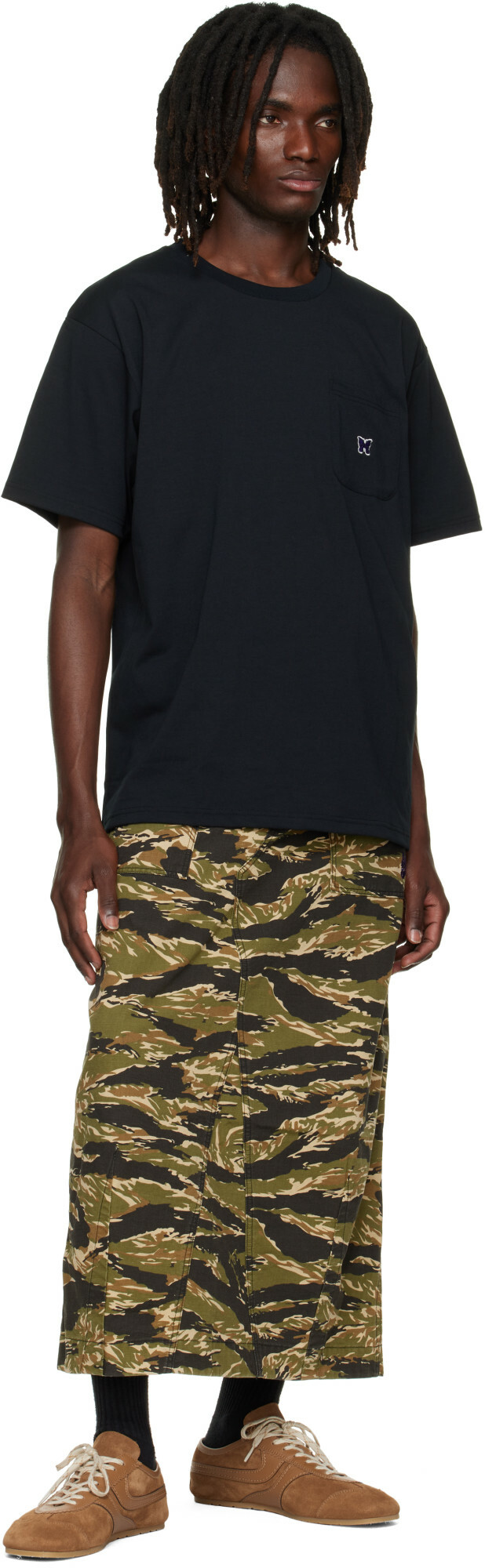 NEEDLES Black Poly Jersey S/S Crew Neck T-shirt