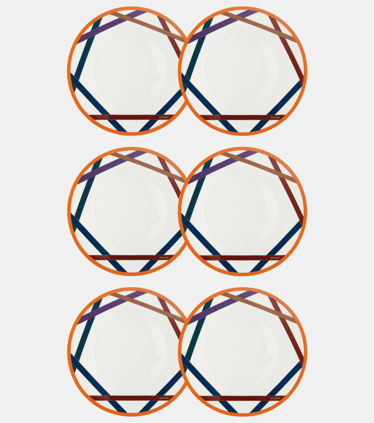 Missoni Nastri set of 6 dinner plates