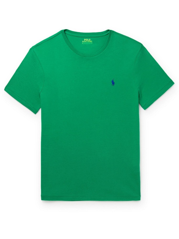 Photo: POLO RALPH LAUREN - Slim-Fit Cotton-Jersey T-Shirt - Green