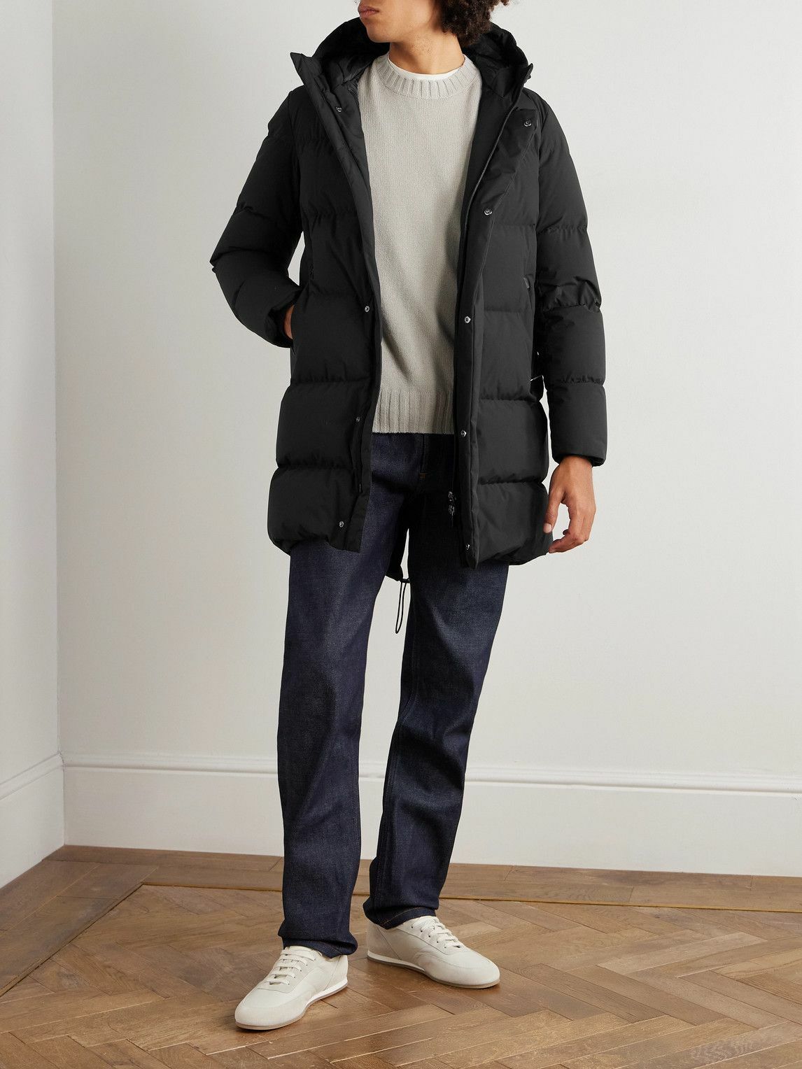 Herno - Slim-Fit Quilted Shell Hooded Down Parka - Black