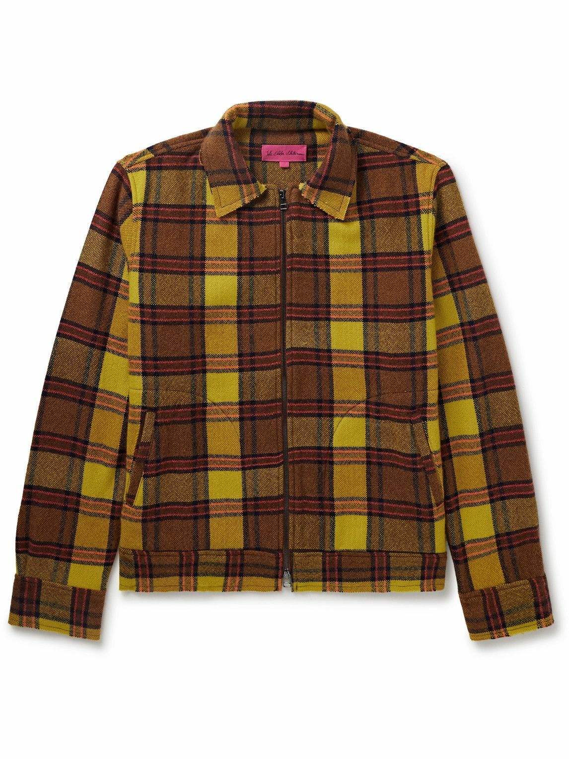 The Elder Statesman Brown Zig Zag Smoking Jacket The Elder