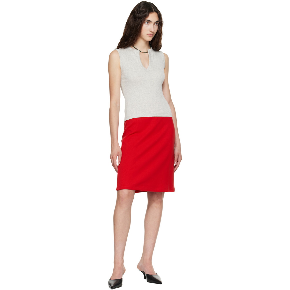 FLORE FLORE Gray Iman Tank Top