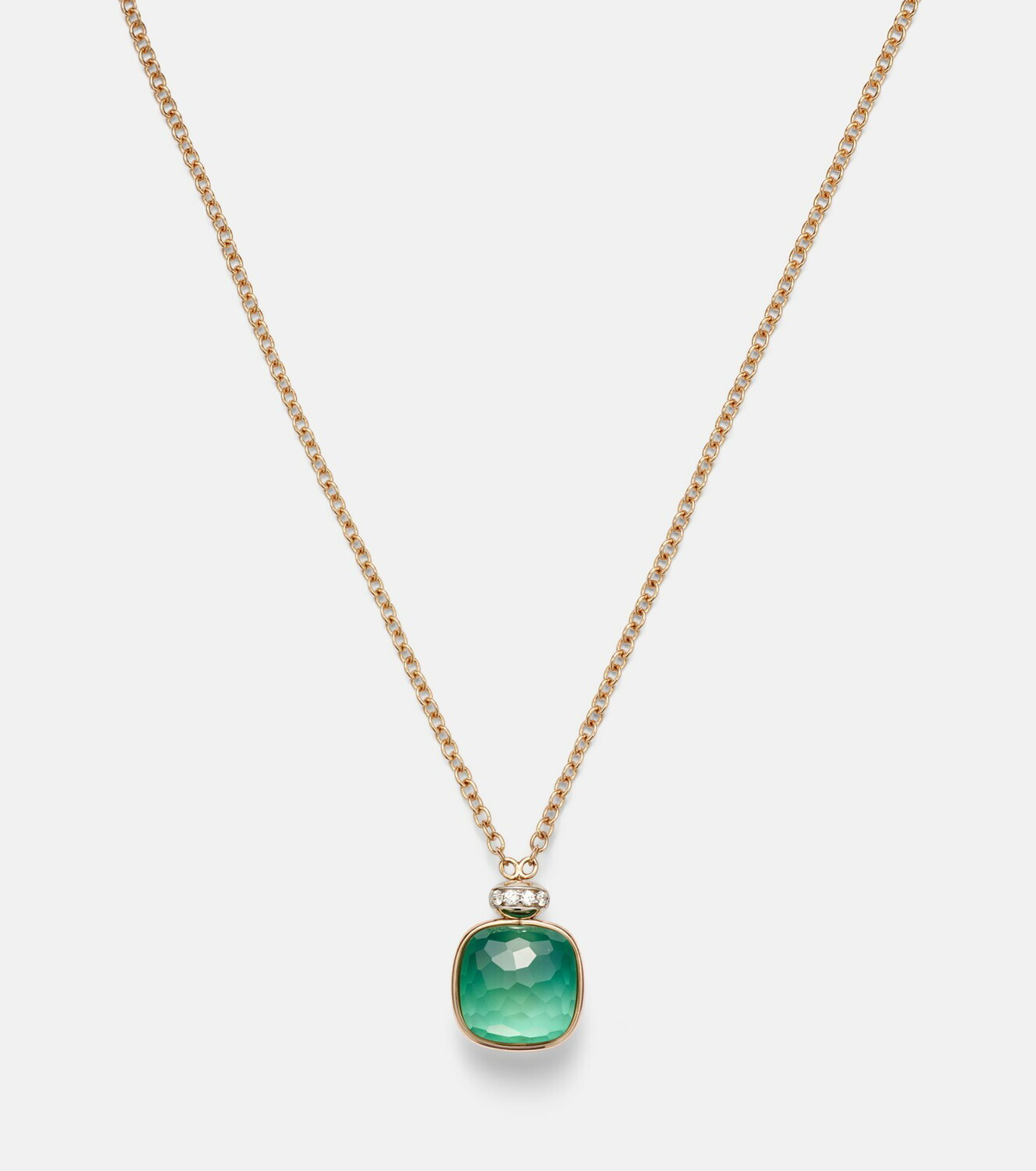 Pomellato Nudo Classic 18kt rose and white gold necklace with gemstones