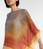 Chloe - Printed virgin wool kaftan