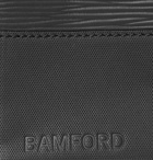 Bamford Grooming Department - Grained and Perforated Leather Wash Bag - Men - Black