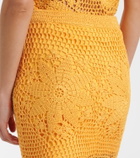 Simkhai Agnes floral crochet cotton miniskirt