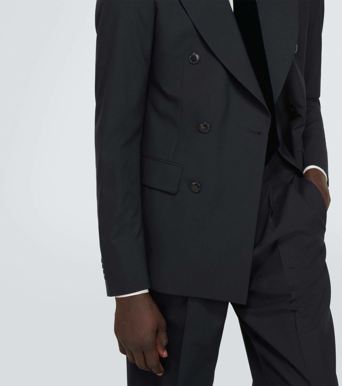 ボトムスその他 Giorgio Armani Double-Breasted Virgin Wool Blazer, Brown, Emporio Armani Men's Wool-Cashmere Rib Stitch Blazer