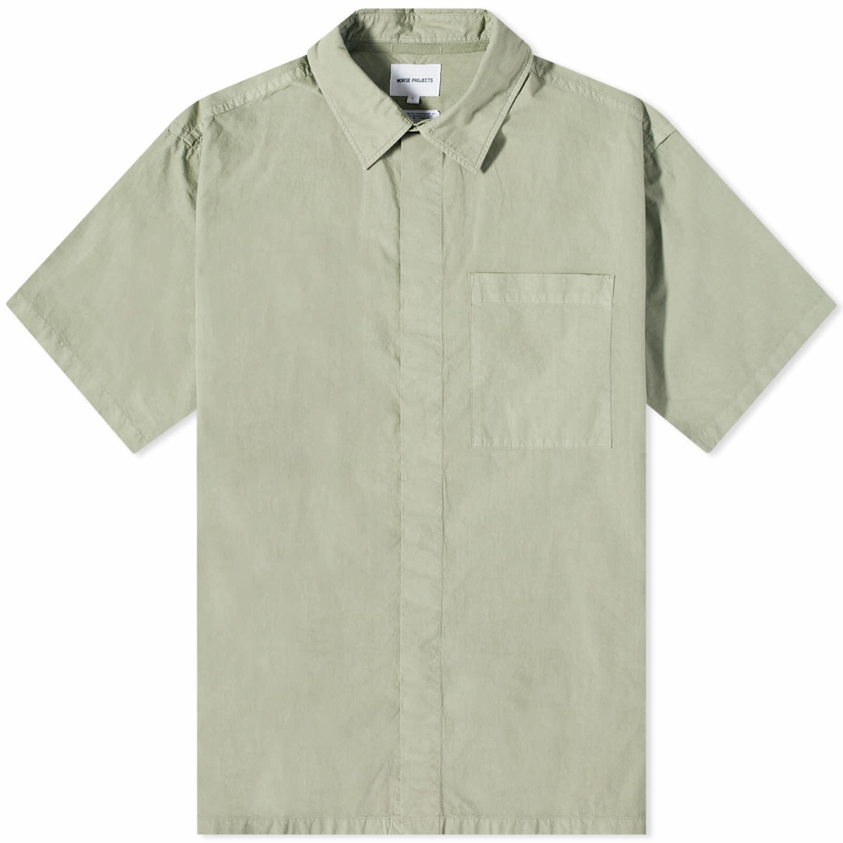 Norse Projects Men's Ivan Typewriter Shirt in Sunwashed Green Norse ...