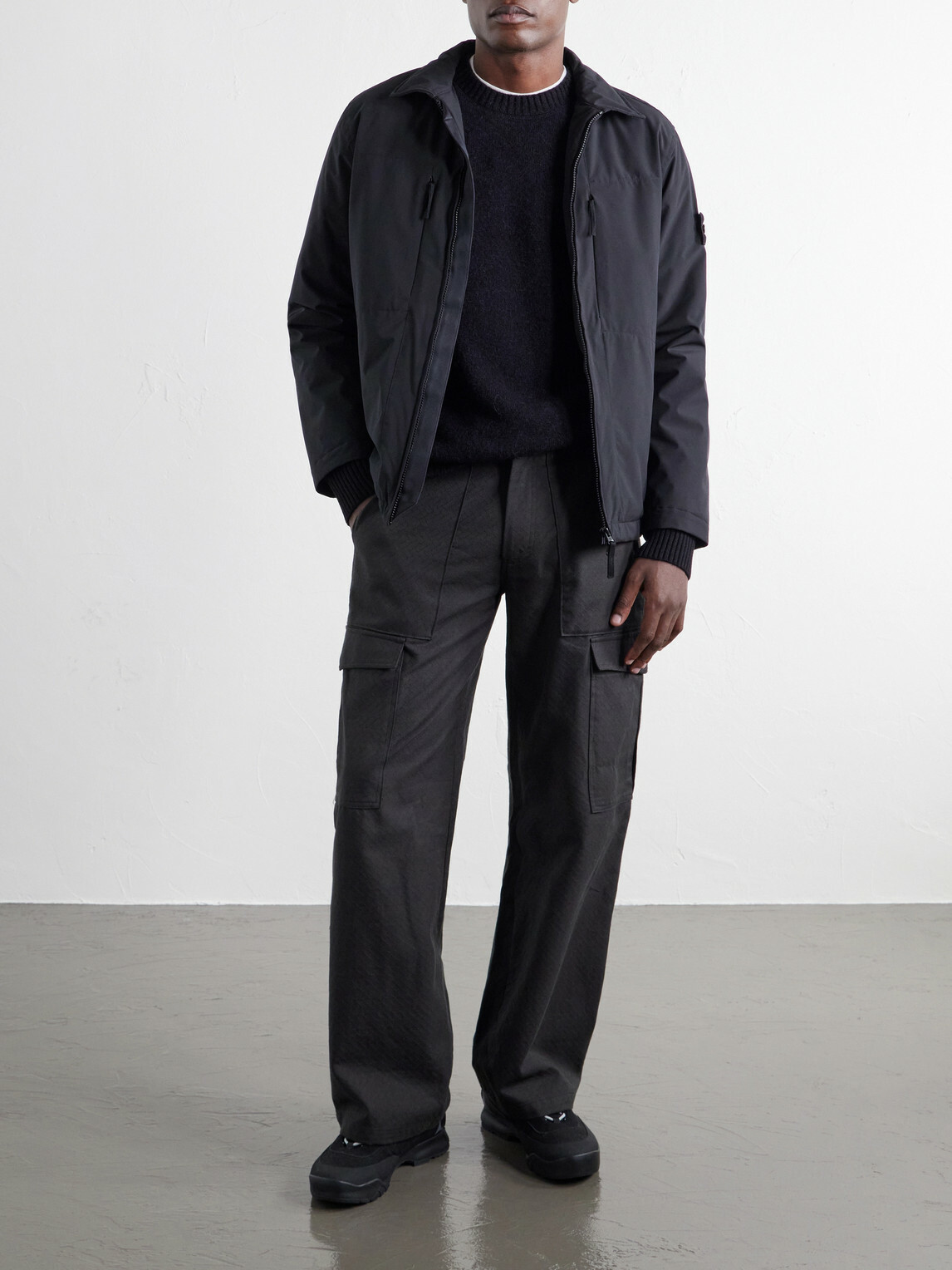 Stone Island - Recycled Shell-R_e.dye® Padded Jacket - Black