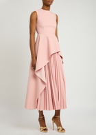 Solace London Severny Crepe Midi Dress Light Pink