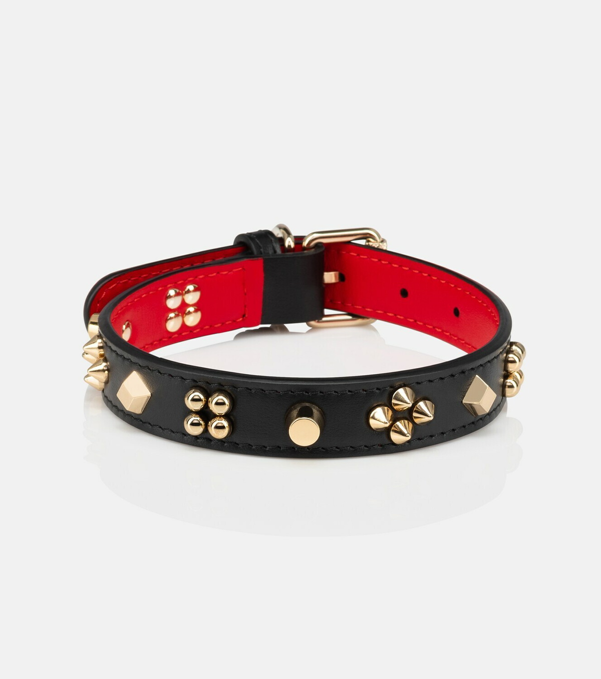 Christian Louboutin - Loubicollar S embellished leather dog collar