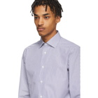 Ermenegildo Zegna Blue and White Camicia Trofeo Shirt