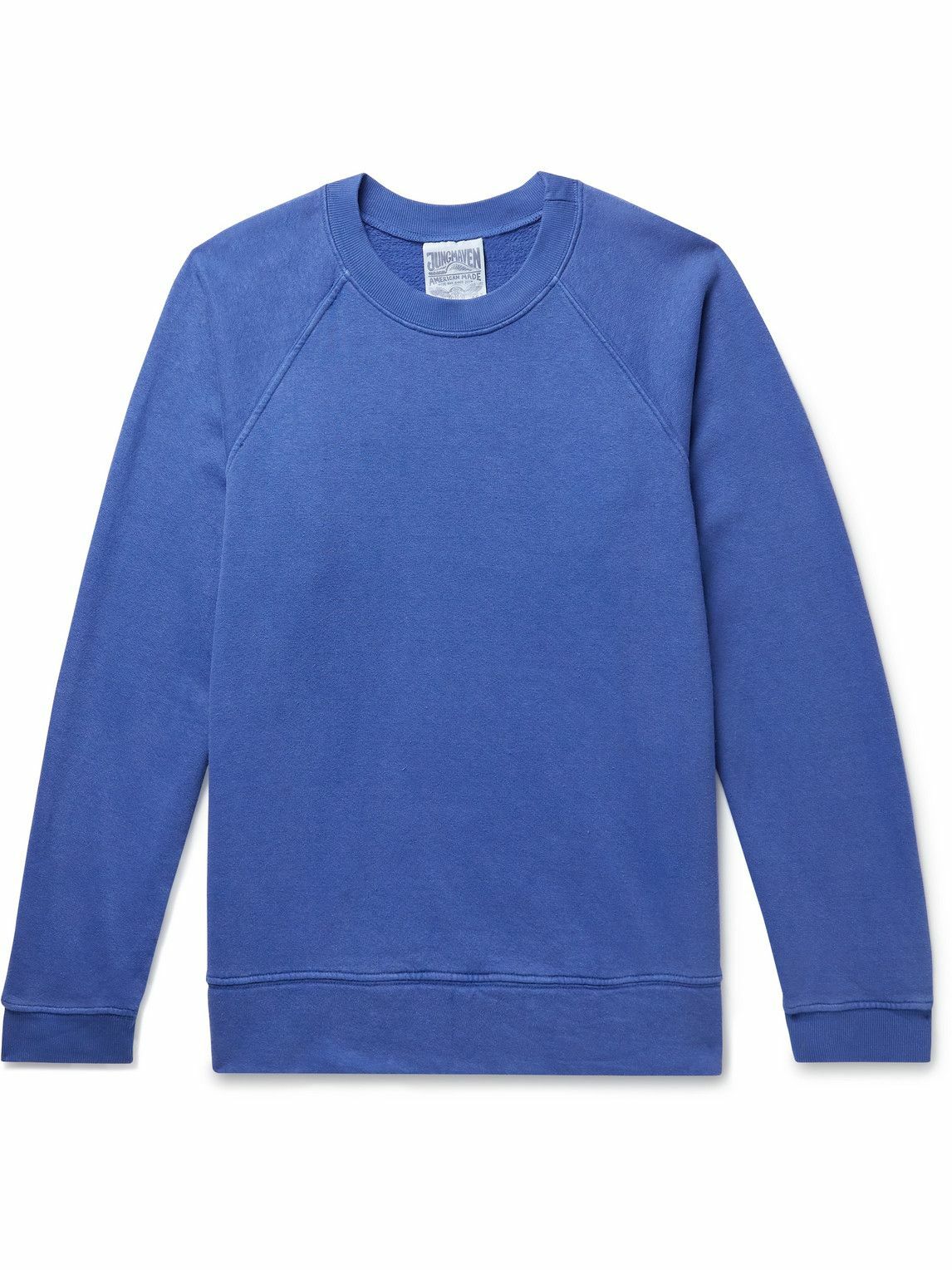 Jungmaven Sierra Hemp and CottonBlend Jersey Sweatshirt Blue Jungmaven