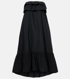 Saint Laurent Tiered canvas cocktail dress