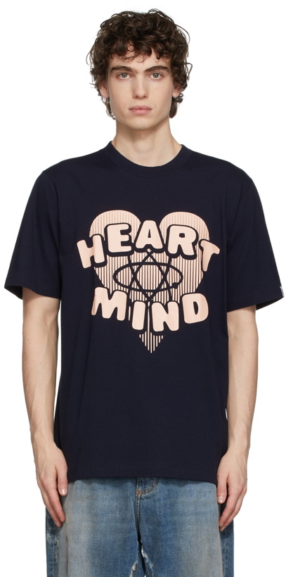Photo: Billionaire Boys Club Navy 'Heart And Mind' Graphic T-Shirt
