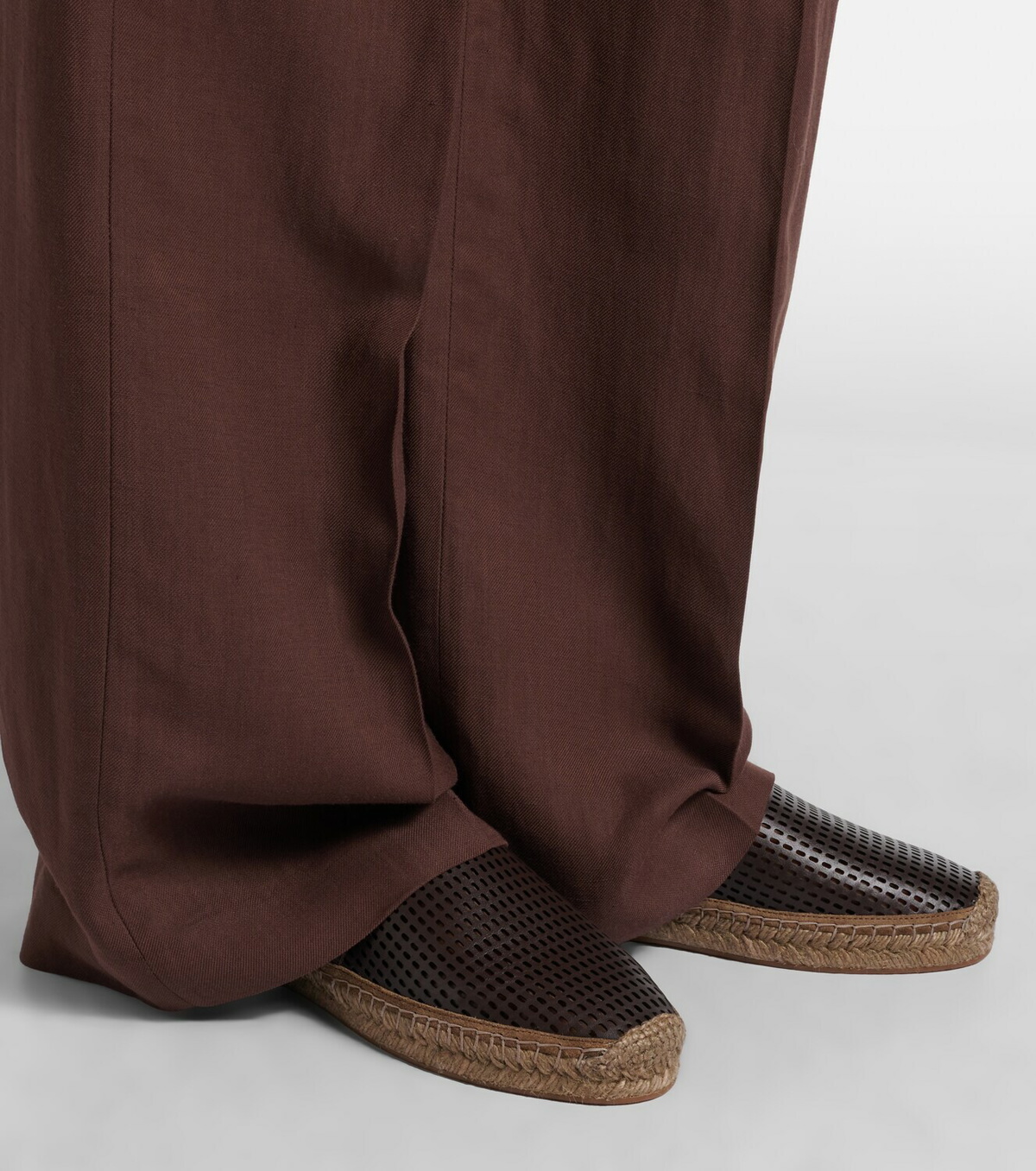 Brunello Cucinelli Monili leather and suede espadrilles