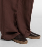 Brunello Cucinelli Monili leather and suede espadrilles