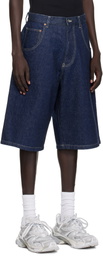 VETEMENTS Navy Hip-Hop Denim Shorts