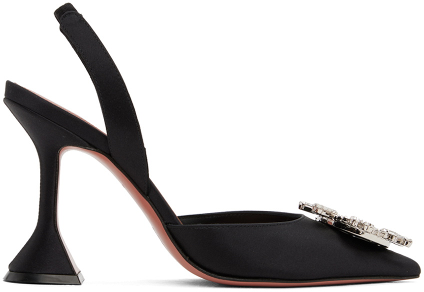 amina muaddi heels black