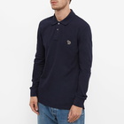 Paul Smith Men's Long Sleeve Zebra Polo Shirt in Navy