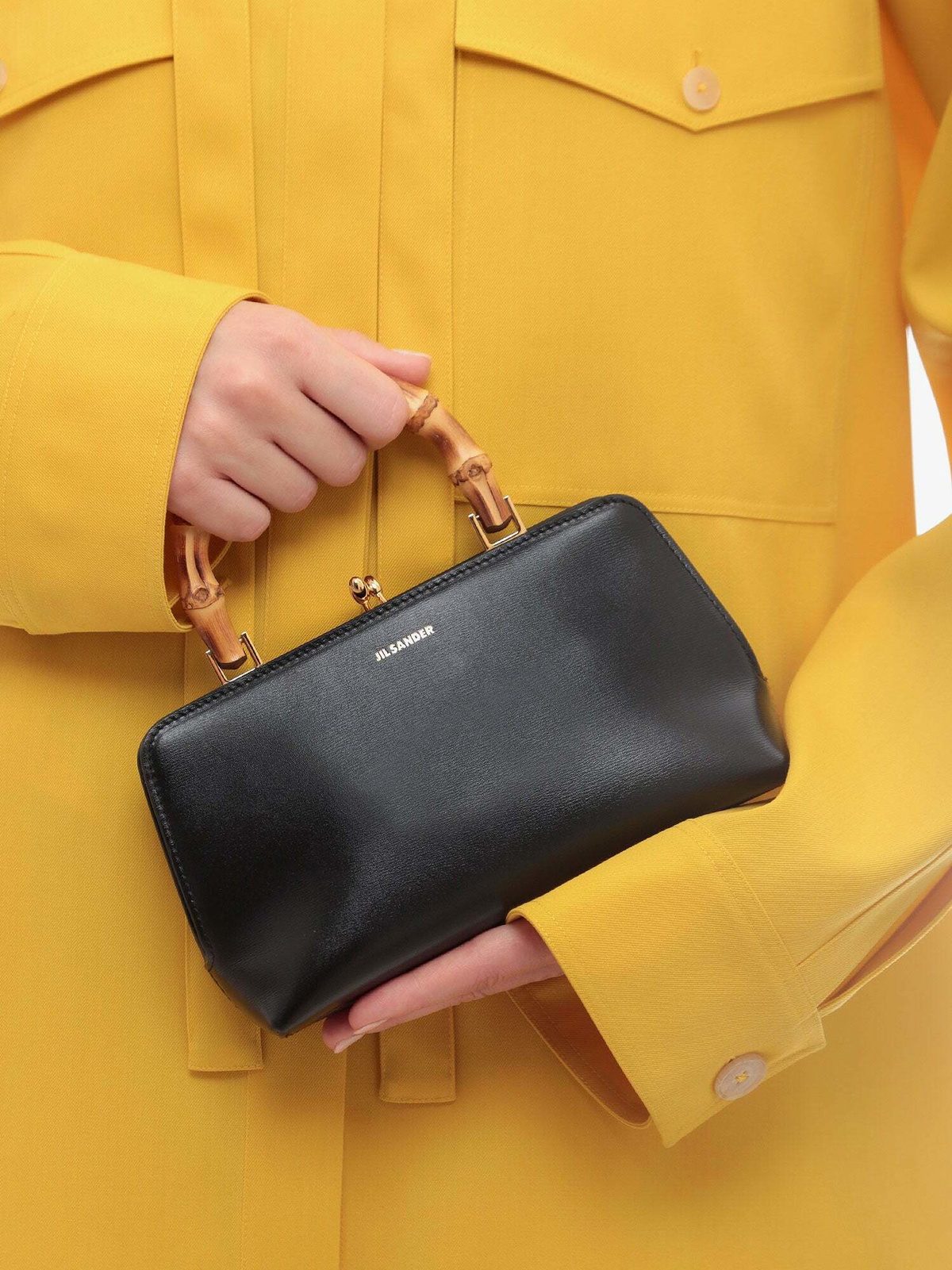 ★Jil Sander★ Small Goji Bamboo Strap Shoulder Bag Black J0 MUSINSA | JIL SANDER Small Goji Bamboo Strap Shoulder Bag