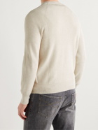 Brunello Cucinelli - Slim-Fit Ribbed Cotton Sweater - Neutrals