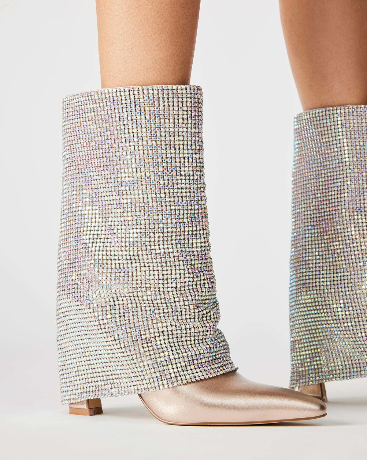 Steve Madden Sparkle Booties in Silver