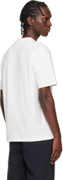 Hugo White Relaxed-Fit Logo-Print T-shirt