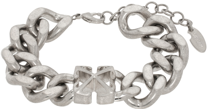 Photo: Off-White Silver Arrow Chained Bracelet